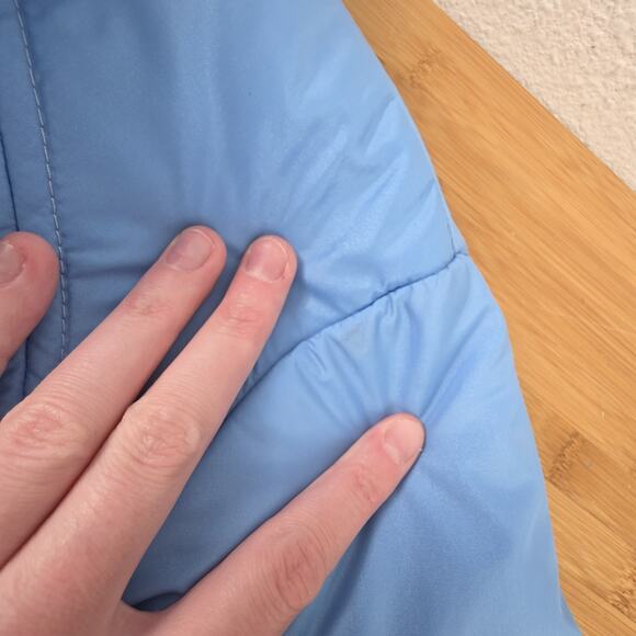 VINTAGE Comfy Bomber Jacket Coat Small Goose Down Blue Made In USA Outdoor - Picture 5 of 7